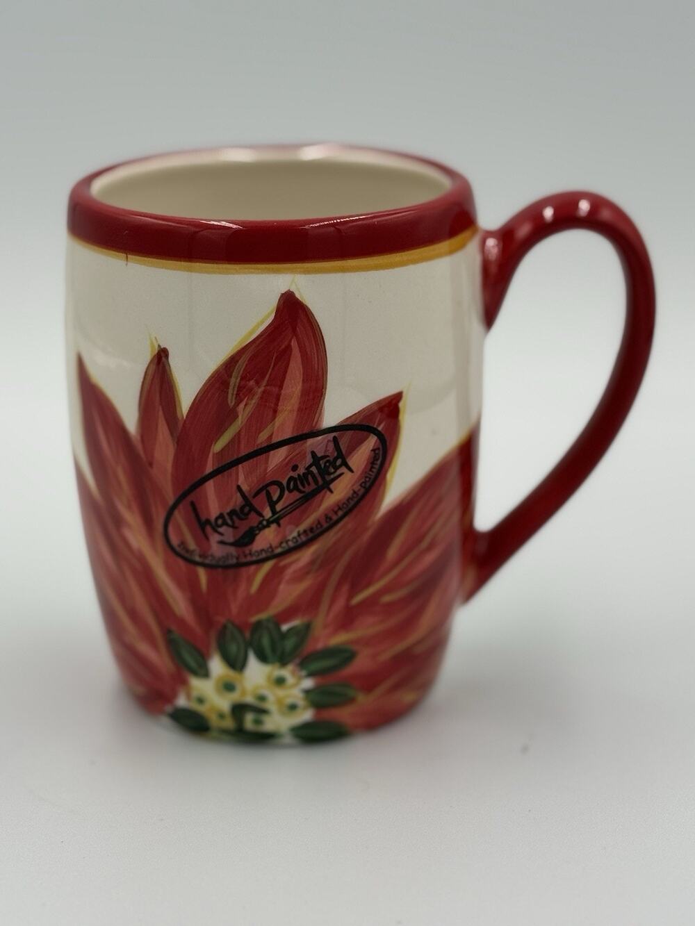 Tabletops Unlimited *VINTAGE 90s* Espana Poinsettia Mug ~